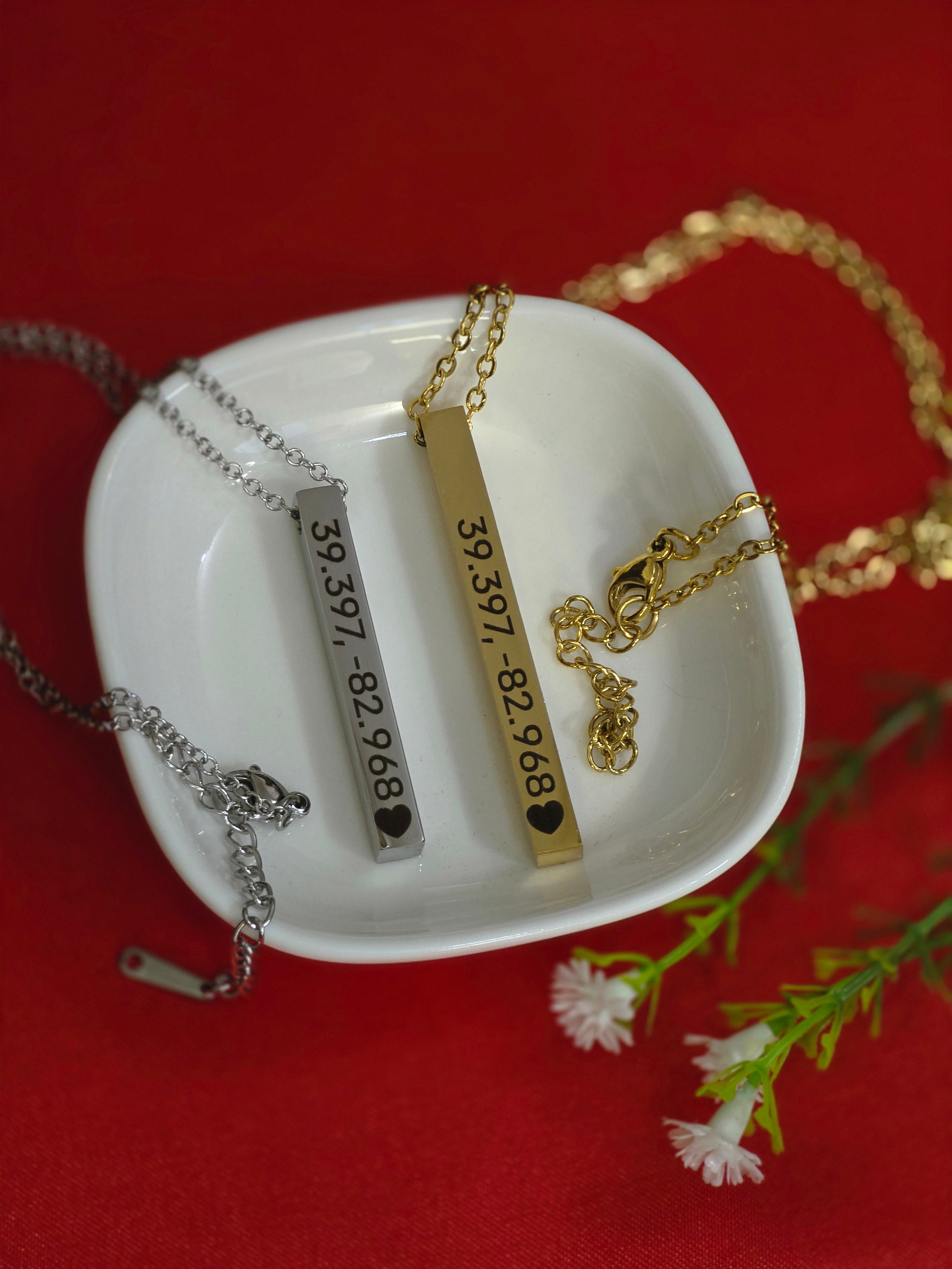 3D Vertical Bar Necklaces