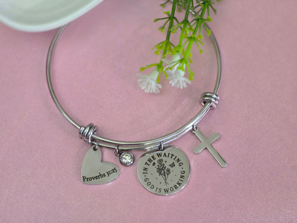 Proverbs 31:25 Faith Bracelet
