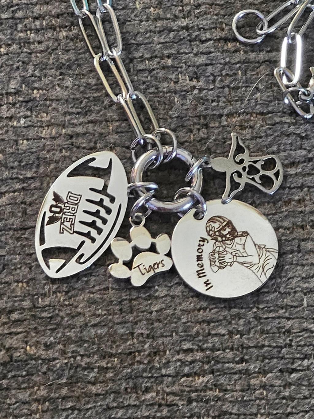 Stainless Steel Picture Charm Necklace