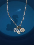 Stainless Steel Volleyball Charm Necklace