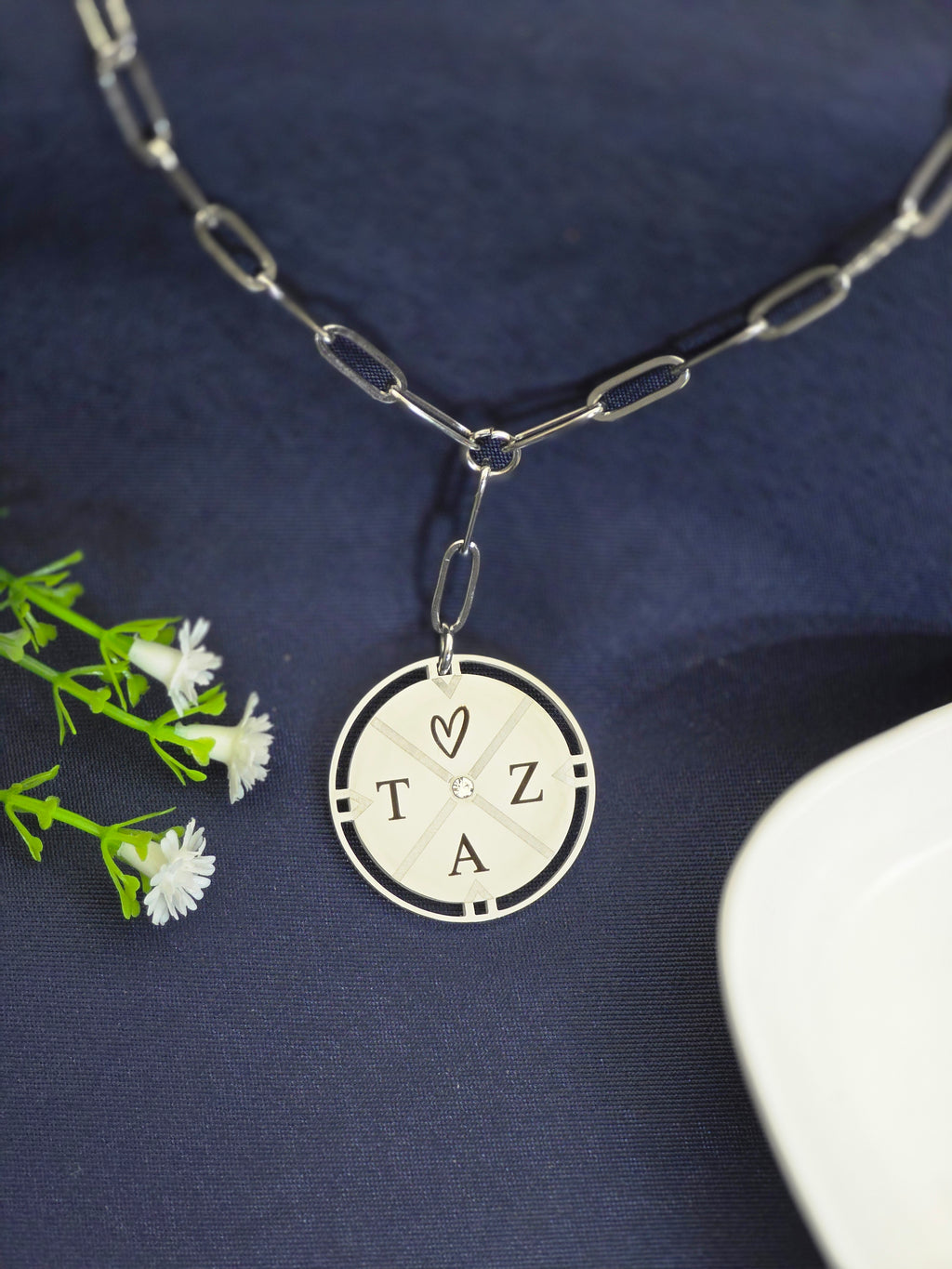 Stainless Steel Compass Necklace
