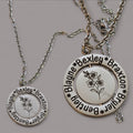 Stainless Steel Silver Rotating Circle Necklace